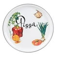 thumbnail image 2 of Lorren Home Trends 2 Piece Round 12" Pizza-Serving Platters, Vegetable Design, 2 of 4