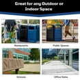 thumbnail image 4 of Large Capacity 50 Gallon Waste Bin Made of 100% Recycled Plastic Commercial Outdoor Trash Can for Commercial Spaces with Modern High End Aesthetic - (Black Waste), 4 of 9