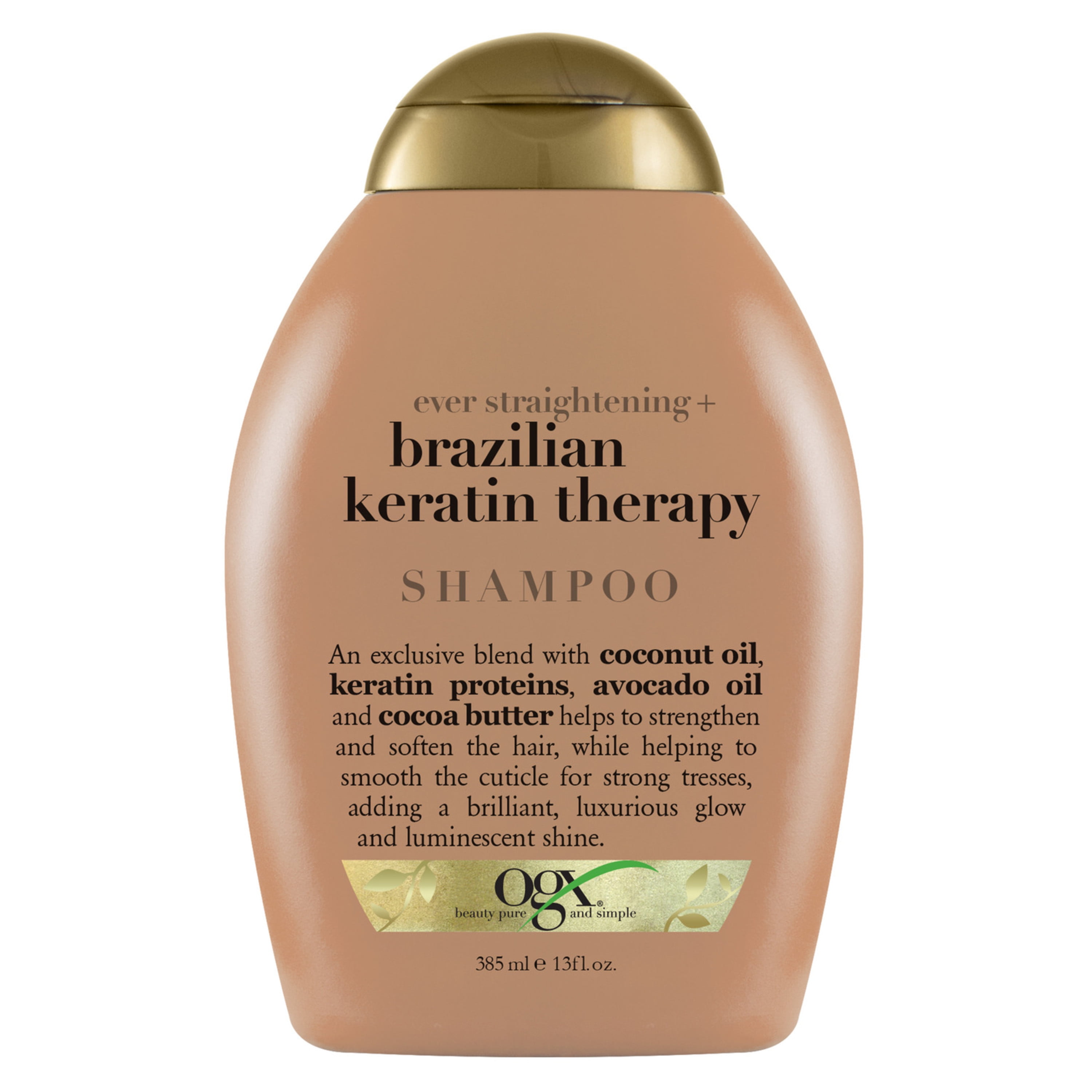 OGX Brazilian Keratin Moisturizing Daily Shampoo with Coconut, Cocoa & Avocado Oil, 13 fl oz - Walmart.com