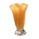 thumbnail image 3 of Jarrón de vidrio con pétalos, maceta decorativa para el hogar, elegante arreglo floral. Amarillo, 3 of 9