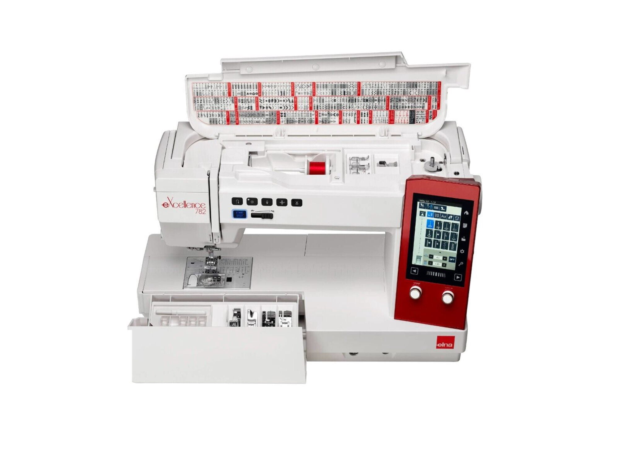 Elna eXcellence 782 Sewing & Quilting Machine 400 Build In Stitches Touchscreen