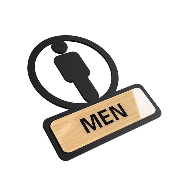 Señal de identificación de baños, señalización, símbolo de inodoro para estacionamiento de tiendas comerciales HOMBRES Macarena Signo de baño