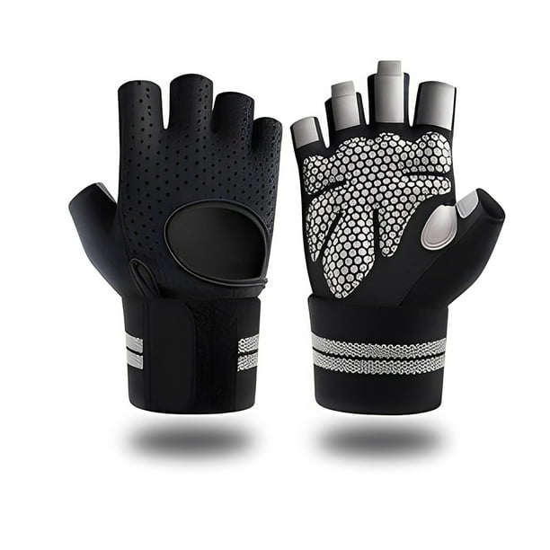 Guardurnaity 2 uds guantes sin dedos gimnasio profesional Fitness dedo mitones transpirable entrenamiento guante de entrenamiento accesorios M Type2 NO2