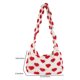 thumbnail image 5 of Bolso de mano de piel sintética para mujer, bolso de mano peludo informal, bolso de compras de invierno (rojo), 5 of 8