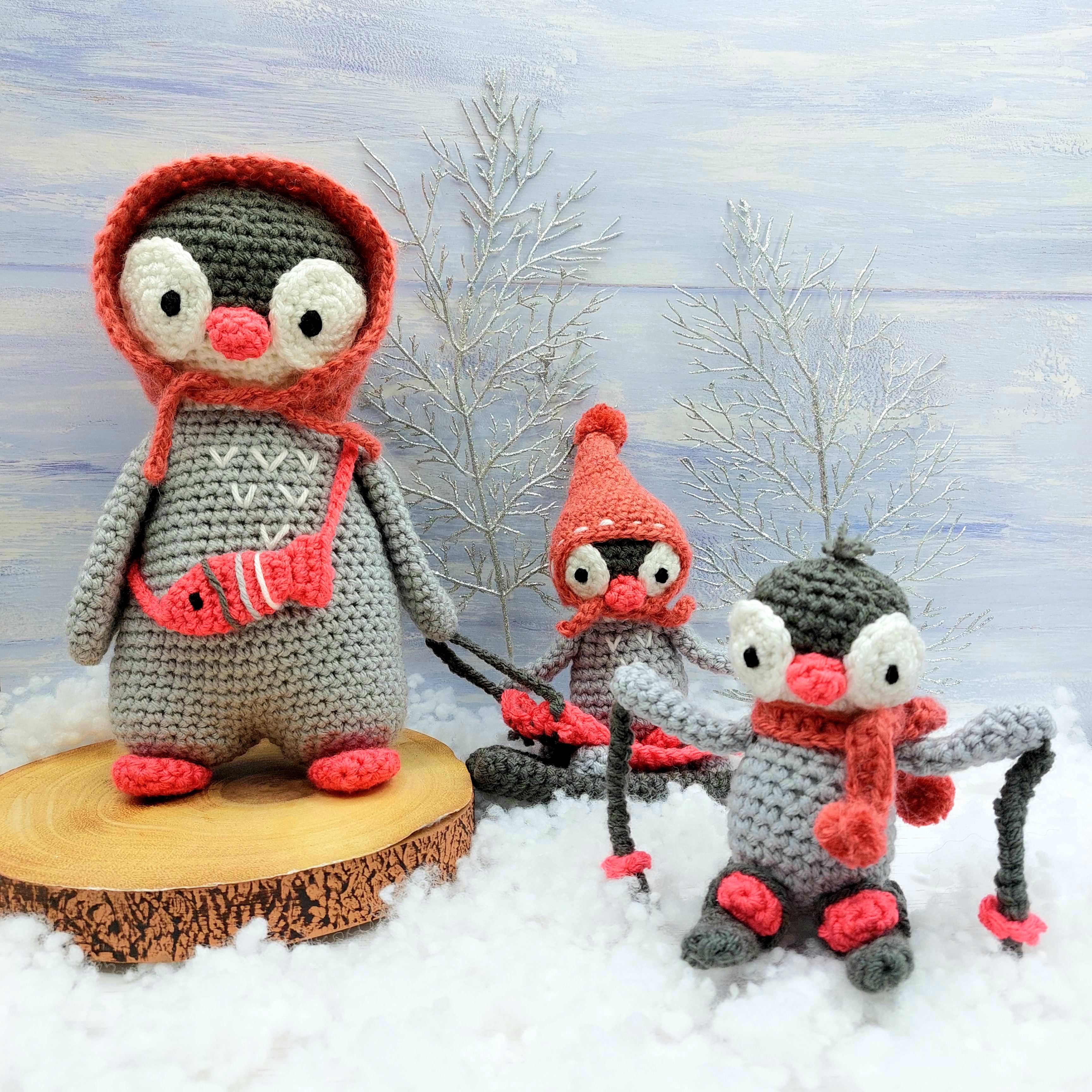 Crochet Kit - Penelope the Penguin & her Chicks