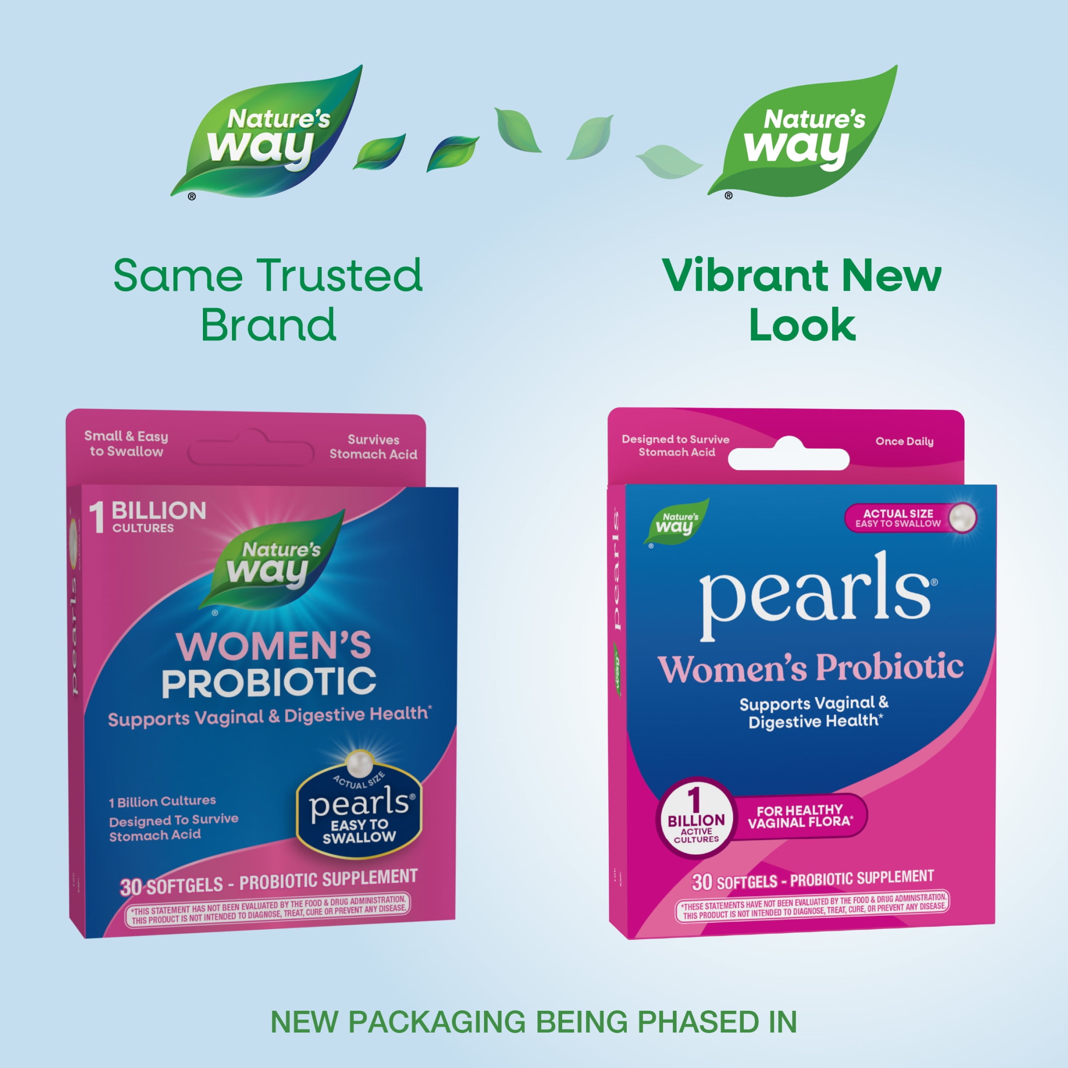 Nature's Way Pearls Women's Probiotic Softgels, Supports Women's & Digestive Health*, 30 Count