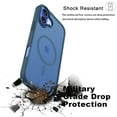 thumbnail image 3 of Magnetic for iPhone 16 Plus Case with Tempered Glass Screen Protector, Compatible with MagSafe Military Grade Drop Protection Shockproof Phone Case Rugged Cover for iPhone 16 Plus - Blue, 3 of 9