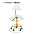 thumbnail image 4 of Saddle Chair Salon Stool Rolling Ergonomic Swivel Chair with Soft Comfortable Cushion and Wheels Hydraulic Stool for Home Office Tattoo Salon Shop Use White, with Backrest Gold, 4 of 16