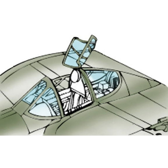 P-38 E/J Lightning Vacuform Canopy x2 for Academy (1/48 model kit accessory)