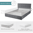 thumbnail image 6 of Einfach King Size Storage Bed Frame with 4 Big Drawers, Square Button Tufted Adjustable Headboard, Dark Grey, 6 of 9