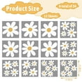 thumbnail image 2 of Daisy Wall Decal Flower Wall Sticker Cute Daisy Sticker White Flower Decal Peel and Stick Floral Wallpaper for Nursery Bedroom Home Decor 12 Sheets White, 2 of 6