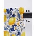 thumbnail image 6 of Yellow Lemon Tier Curtains 45 Inch Length,Sheer Curtains for Bedroom Living Room Window Blue Leaf Vintage Botanical Summer Spring Small Half Window Kitchen Curtains & Drapes 27.5"x45" 2 Panels, 6 of 6