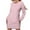 Pink, variant on Women's Casual Crewneck Long Sleeve Soft Fuzzy Knit Bodycon Pullover Mini Sweater Dress Warm Plush Comfy Winter Dresses