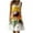 Yellow, variant on Summer Dresses for Women 2023 Sunflower Sleeveless T Shirt Dress Plus Size Empire Waist Sundresses Ruffle Hem Tank Dress