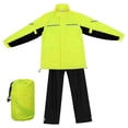 thumbnail image 5 of OULII Yellow Reflective Safety Raincoat Set for Motorcycle Riding with Portable Storage Bag, Rain Gear, 5 of 8