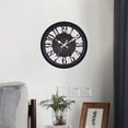thumbnail image 4 of Reloj de pared 11 pulgada movimiento silencioso que no hace tictac a decoración del hogar / pared, de leer, decorar dormitorio Negro SM SunniMix Reloj de pared retro, 4 of 7