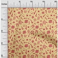 thumbnail image 2 of oneOone Polyester Spandex Light Brown Fabric Numerical Symbols Craft Projects Decor Fabric Printed By The Yard 56 Inch Wide, 2 of 4