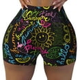 thumbnail image 2 of Lsque Color Summer Pattern High Waisted Biker Shorts for Women-Tummy Control Fitness Athletic Workout Running Yoga Gym Shorts,Moisture-Wicking-X-Large, 2 of 9