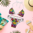 thumbnail image 6 of Easter Font One-Piece Swimsuit Bikini Set, Detachable Sponge, Adjustable Strap, Two-Pack, Beach Vacation Wear, 6 of 6
