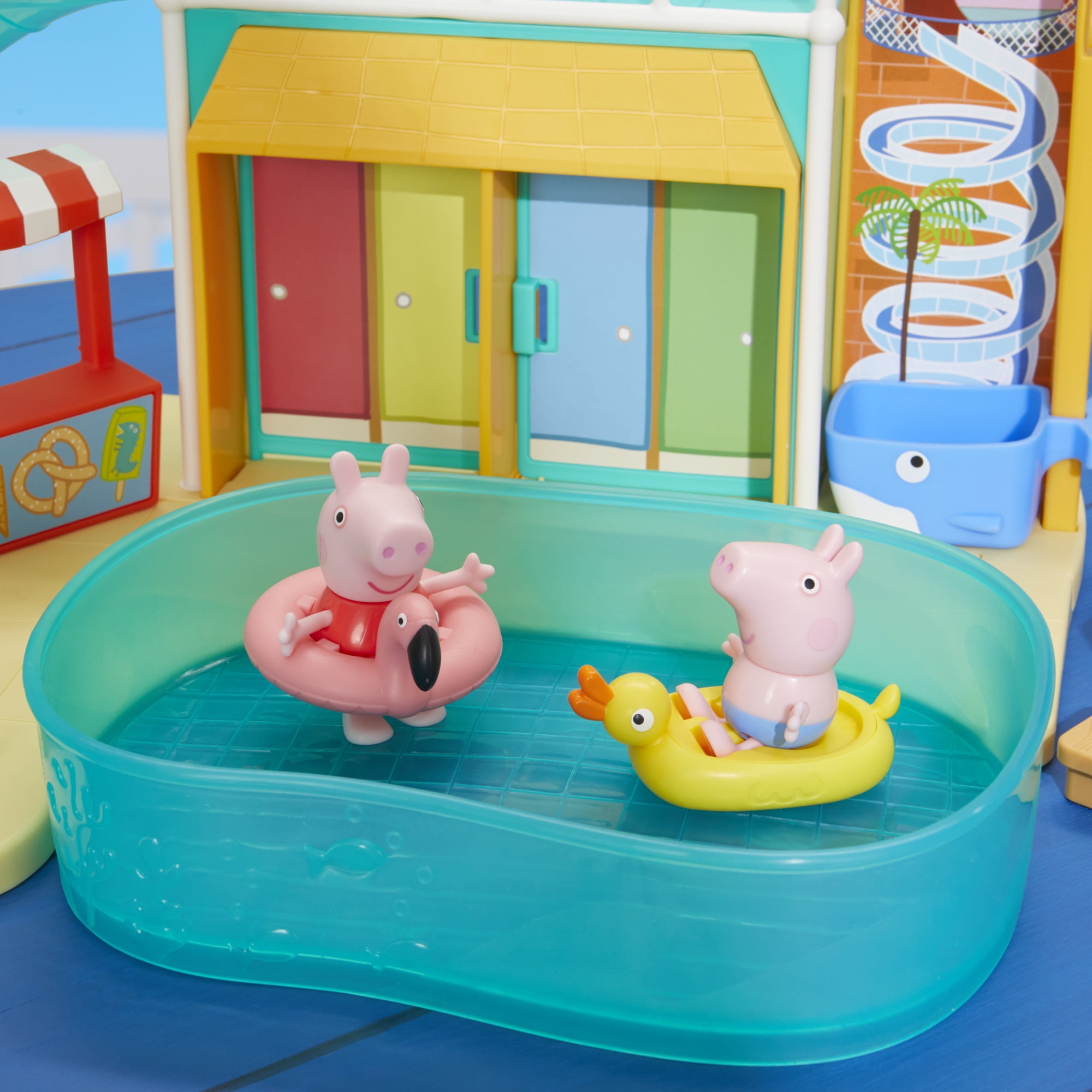 Peppa Pig, Peppa's Waterpark Baby Doll Playset Preschool Toy for Boys & Girls with 15 Pieces