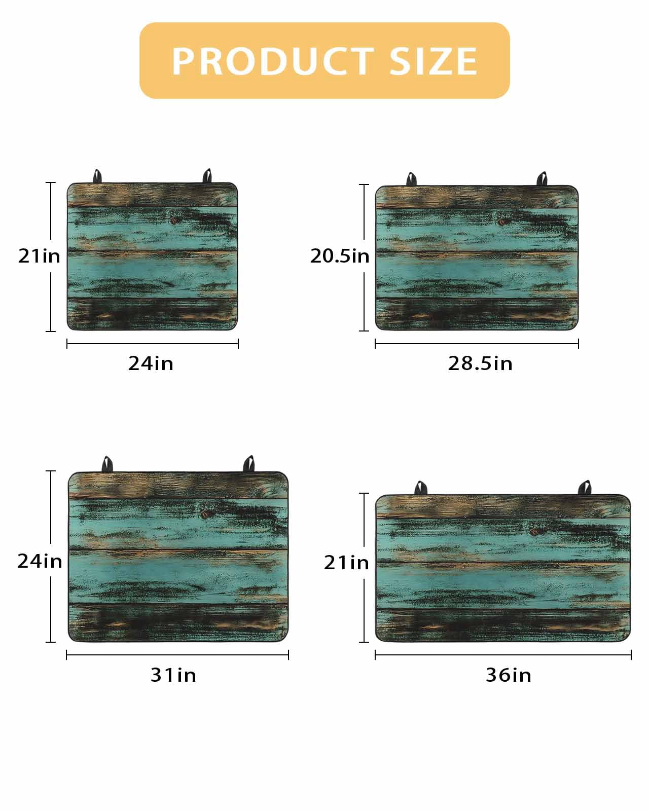nqOlkjepod Large Induction Cooktop Protector Mat 28.5"x20.5", Teal Brown Plank Stove Top Covers for Electric Stove, Farmhouse Vintage Shabby Wood Grain Stove Burner Cover Mats, Glass Top Stove Cover