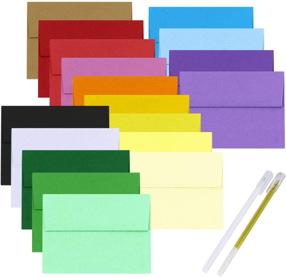 90 Pack 18 Color 5x7 Envelope A7 Invitation Envelopes Self Seal