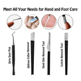 thumbnail image 3 of Thick Nail Tool Kit Pedicure Knife Nail Cutter Cuticle Manicure Kit Foot Care Tools Toe Nail FilePedicure 6-piece set - black pliers PP handle, 3 of 5