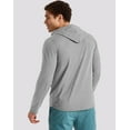 thumbnail image 3 of Hanes Originals Hoodie Men's Tri-Blend Henley Hooded Sweatshirt Long Sleeve 3 Button, 3 of 6