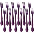thumbnail image 1 of 12-Piece Oyster Fork Set, Stainless Steel Cake Forks Service for 12 Silverware Flatware Utensils-5.9 Inches, Purple, 1 of 6