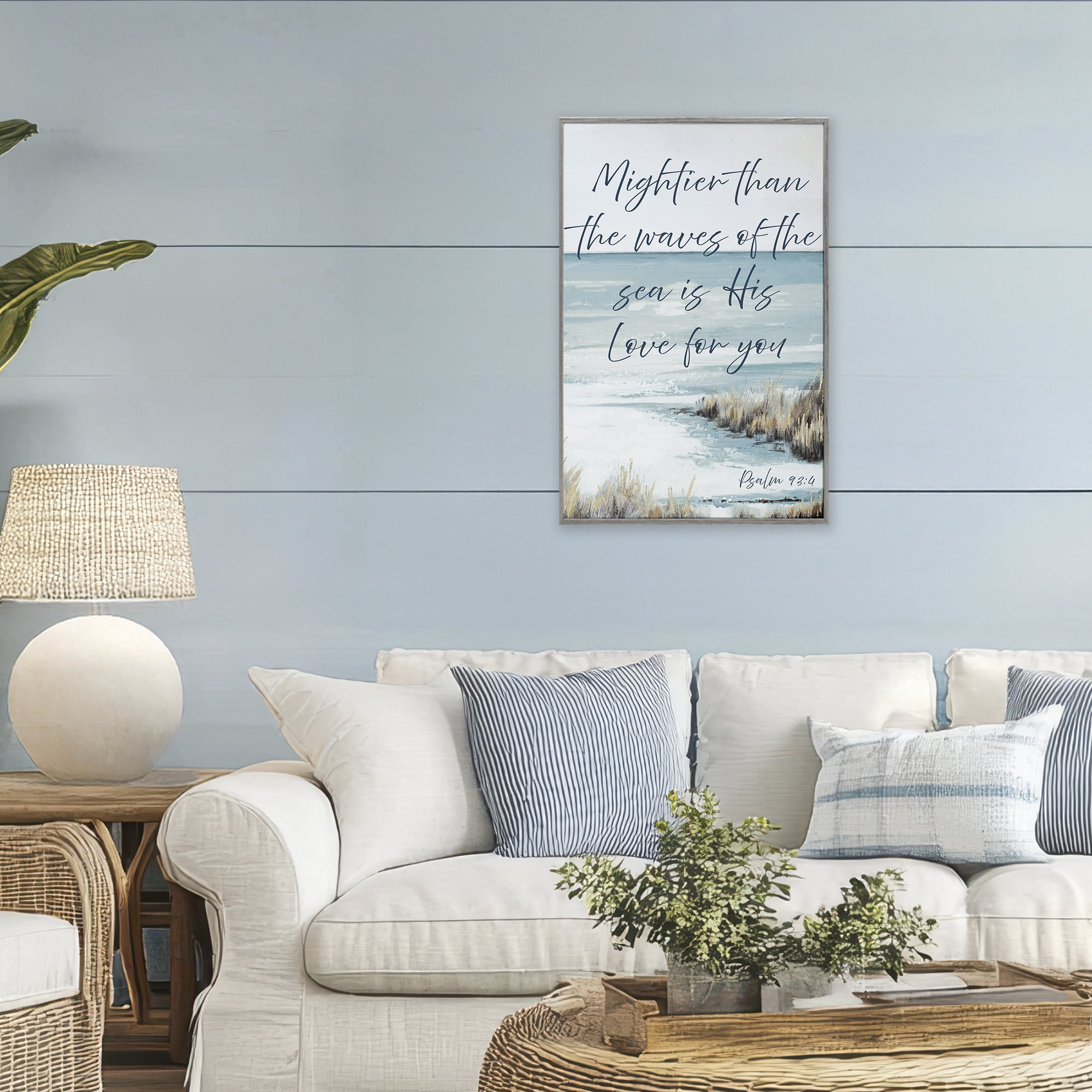 Stupell Industries Mightier Than The Waves Gray Framed Giclee Art, design by Patricia Pinto