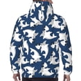 thumbnail image 7 of Picia Shark Pattern Casual Men's Hoodie - Lightweight Hooded Sweatshirt with Kangaroo Pocket, Comfortable Pullover for Everyday, Travel-Medium, 7 of 7