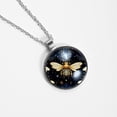 thumbnail image 4 of Honeybee Elegant Glass Circular Pendant Necklace - Stunning Jewelry for Women, 4 of 5