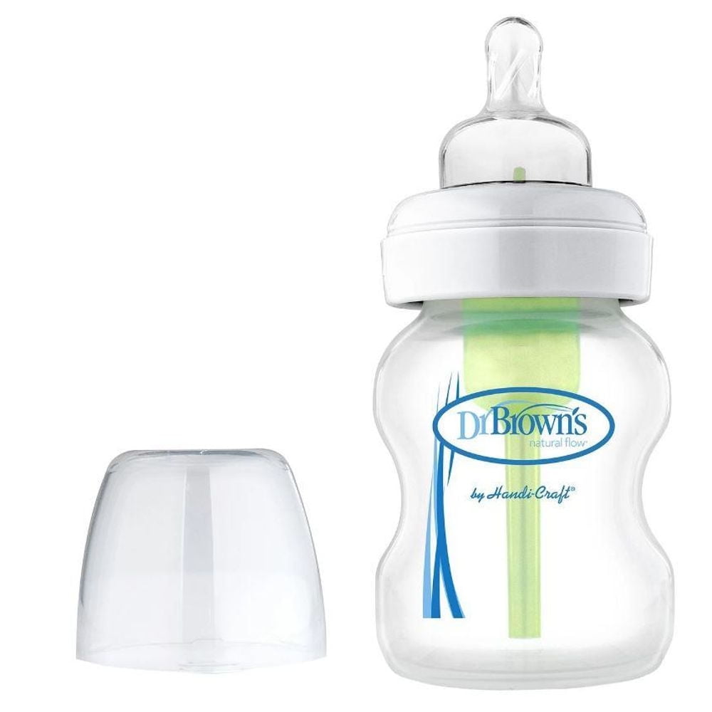 Dr. Brown's Options+ 5 oz. WideNeck Glass Baby Bottles, Clear, Single