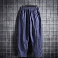 thumbnail image 4 of Men Casual Streetwear Harajuku Baggy Pants Solid Trousers Summer Harem pants, 4 of 11