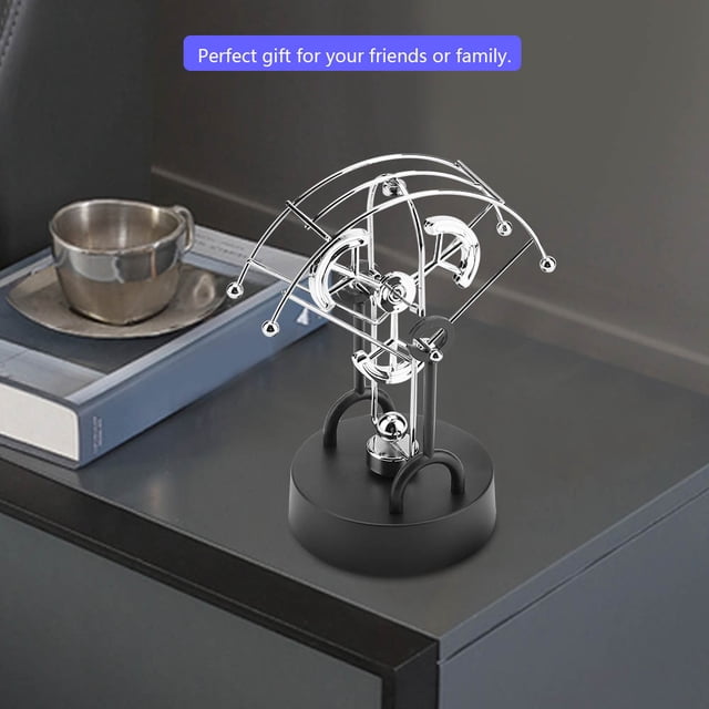 Perpetual Motion Desk Toy, Swinging Balance Toy, Electronic Shake Wiggle Device Art Craft Decompressive Physics Science Toy For Desk Decoration
