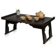 Drevy Kiri Altar Table - Premium Japanese Meditation Table & Shrine Stand - Folding Chabudai Tatami Puja Table - Low Tea Table for Sitting on the Floor -Sleek Finish, Lightweight Paulownia Wood