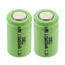 2x 1/2AA 1.2V  Rechargeable Flat Top Batteries  For Shavers, Custom, Radios
