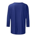 thumbnail image 4 of Birdeem Blouses Décontractées pour Femmes, Manches 3/4, Col Rond, Chandail, Haut Imprimé, Blouse Mode, 4 of 5