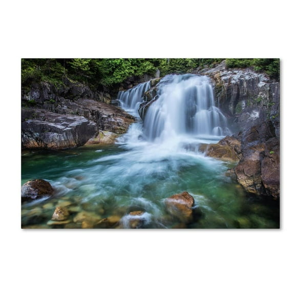 Trademark Fine Art "Golden Ears Falls" Canvas Art by Pierre Leclerc