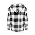 thumbnail image 5 of ZICTH Hoodies for Women Trendy Gingham Half Button Drop Shoulder Hoodie Casual Plaid Shacket Button Down Long Sleeve Sweatshirts Women, 5 of 6