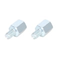 thumbnail image 1 of Unique Bargains 2pcs 10mm LH to 8mm RH Rearview Mirrors Reverse Adapter Screws Bolt Silver Tone for Motorcycle Bike E-bike, 1 of 4