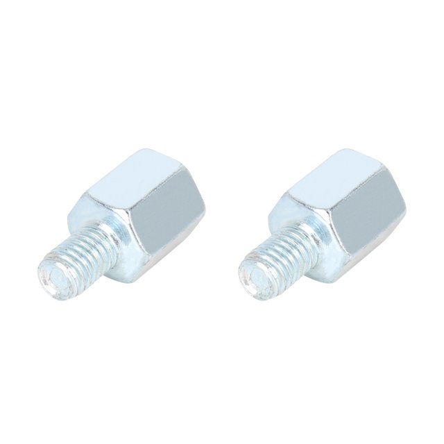 Unique Bargains 2pcs 10mm LH to 8mm RH Rearview Mirrors Reverse Adapter Screws Bolt Silver Tone for Motorcycle Bike E-bike