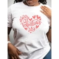thumbnail image 1 of Plus Size Fun Valentine'S Day, Love, Print Print Round Neck Women'S Casual T-Shirt Tee For Adult, Men, Women, Teen, Teenager, Adolescent, Youth, 1 of 5