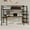 Black, variant on Metal Loft Bed with L-Shaped Desk & Stairs, 360° Continuous Guardrail, Thick Iron Bed Frame with Storage Compartments, Noise-Free No Elephant Springs, Space-Saving Bunk Bed for Bedroom Small Room