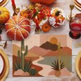 thumbnail image 3 of Dessert Sunset Placemats Set of 2, Boho Vintage Abstract Moon Cactus Washable Wipeable Table Mats for Dining Tables, Indoor Outdoor Kitchen Place Mats for Holiday Party Table Decor, 3 of 9