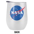 thumbnail image 2 of Nasa Official Meatball Logo 12 oz Stemless Tumbler, Stainless Steel Travel Cup|Lake Tumbler|Insulated with Leak Resistant Slide-Lock Lid, White, 2 of 7