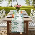 thumbnail image 4 of Table Runners 72 Inches Long Dress Scarves, Green Eucalyptus Leaves Farmhouse Kitchen Table Runner, Coffee Tablerunners, Summer Botanical Watercolor Daisy 14x72 Inch, 4 of 9