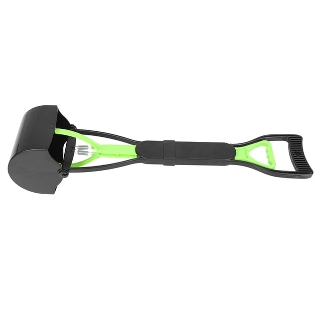 24inch Pooper Scooper, Foldable Extended Handle Poop Scooper with Pull Handles and Two Durable Springs, Non Stick Wash Easy Dog Poop Pick Up Tool for Yard, Grass, Dirt, Gravel