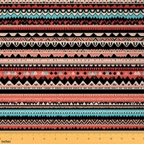 Castle Fairy Tribal Aztec Fabric by the Yard 1 Yard,Blue Pink Home Decor Fabric by the Yard,Bohemian Theme Room Decor Fabric by the Yard,Breathable Exotic Style Home Decor