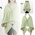 thumbnail image 3 of Wearable Blanket with Buttons Ultra Soft Warm Wrap Shawl Poncho for Women Comfy Office Chair Lap Sofa Bed Travel Cape Cover All Season Cozy Throw, 3 of 6